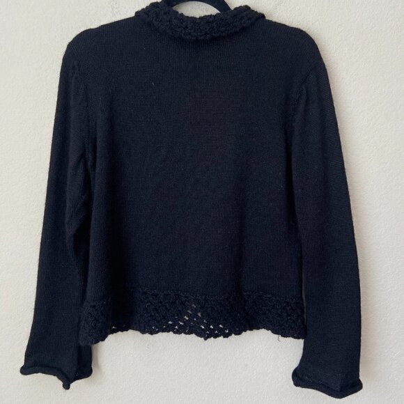 Peruvian Link 100% Alpaca Semi-Cropped Cardigan Sweater - Picture 6 of 8